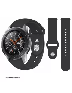 Bracelet SoftTouch Universel 22mm Samsung / Huawei - Noir | Ibroz