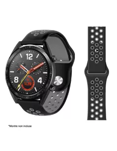 Bracelet Sport Universel Samsung Watch / Huawei Watch - Noir/Gris |...