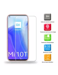 Xiaomi Mi 10T Coque Liquid Silicone Soft Touch rose + Verre Trempé ... 2