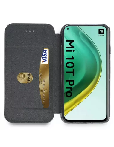 Xiaomi Mi 10T Pro Leather Case Folio CLAM - Blue | Ibroz