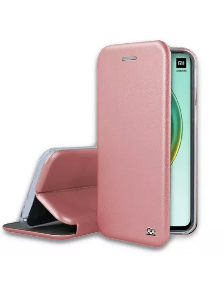 Xiaomi Mi 10T Pro Etui Cuir Folio CLAM - Rose | Ibroz