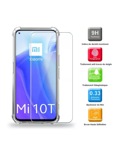 Xiaomi Mi 10T Shockproof Case + Screen Protector Pack 9H | Ibroz