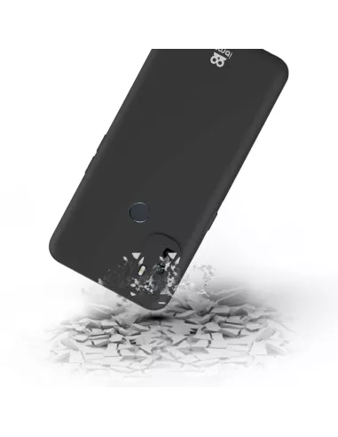 Oppo A53s Coque Liquid Silicone + Verre Trempé 9H - Noir | Ibroz