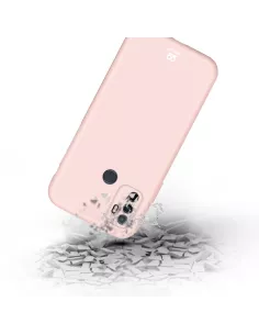 Oppo A53s Coque Liquid Silicone + Verre Trempé 9H - Rose | Ibroz 2