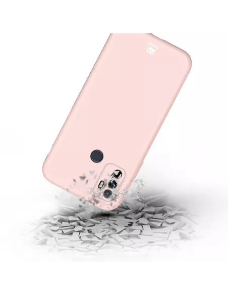 Oppo A53s Coque Liquid Silicone + Verre Trempé 9H - Pink | Ibroz