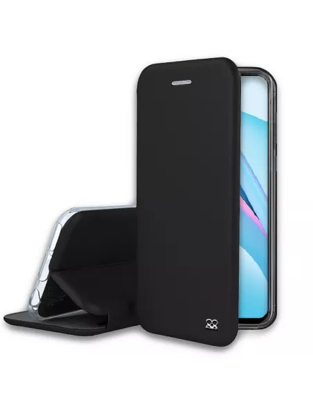 Xiaomi Mi 10T Lite Etui Cuir Folio CLAM - Noir | Ibroz