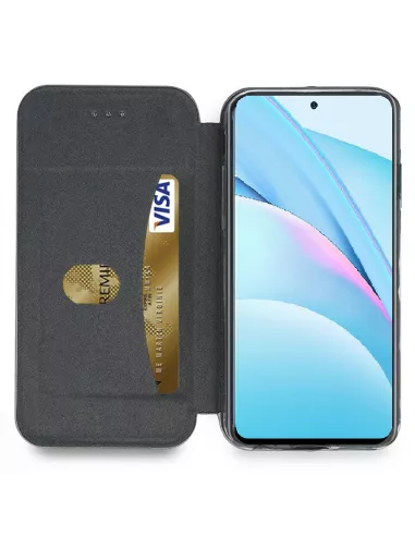 Xiaomi Mi 10T Lite Leather Case Folio CLAM - Black | Ibroz