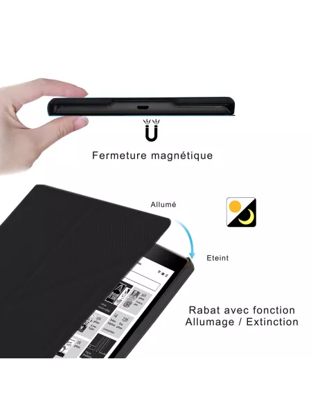 Origami Leather Case KOBO Aura H2O (2nd Edition) - Black | Ibroz