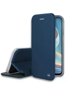 Oppo Reno 4Z Etui Cuir Folio Clam + Verre Trempé - Bleu | Ibroz