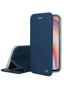 Oppo Reno 4 Etui Cuir Folio Clam + Verre Trempé - Bleu | Ibroz
