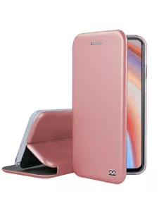 Oppo Reno 4 Etui Cuir Folio Clam + Verre Trempé - Rose Gold | Ibroz