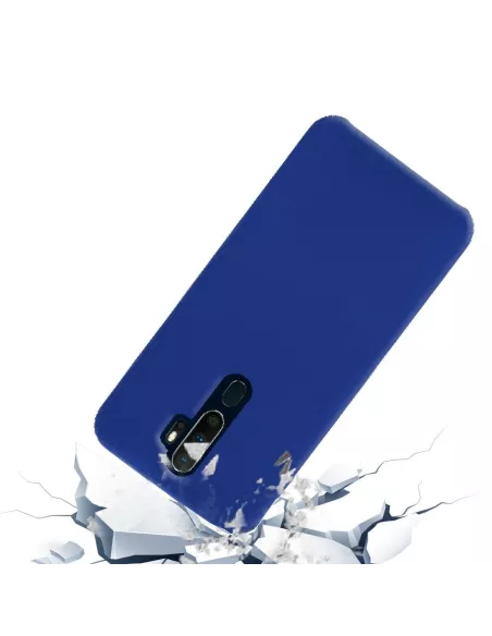 Oppo Reno 2Z Coque Liquid Silicone + Verre Trempé 9H - Bleu | Ibroz