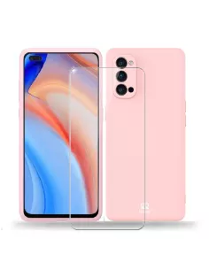 Oppo Reno 4 Pro (5G) Case Liquid Silicone Soft Touch + Pink | Ibroz
