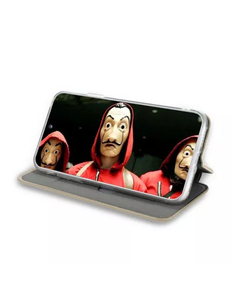 Oppo A53s Etui Cuir Folio Clam + Verre Trempé - Gold | Ibroz