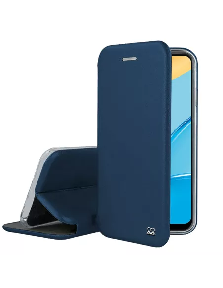 Oppo A15 Etui Cuir Folio Clam - Bleu | Ibroz