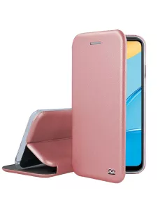 Oppo A15 Etui Cuir Folio Clam - Rose Gold | Ibroz