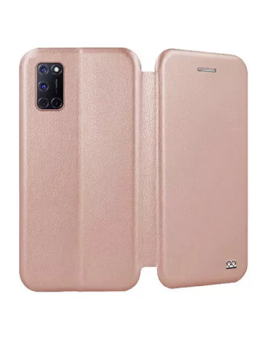 Oppo A72 Folio Clam Leather Case - Rose Gold | Ibroz