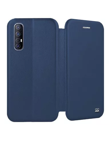 Oppo Find X2 Neo Etui Cuir Folio Clam - Bleu | Ibroz