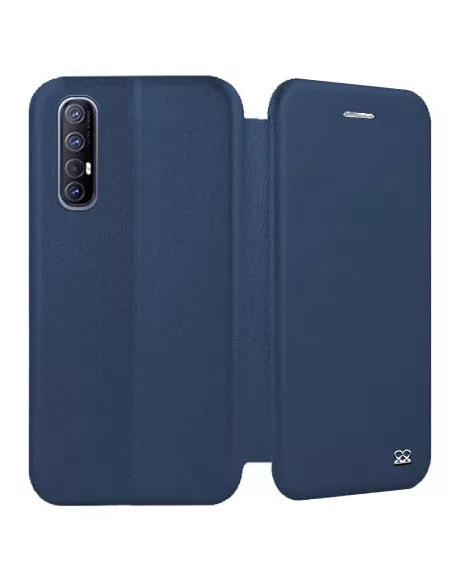 Oppo Find X2 Neo Etui Cuir Folio Clam - Bleu | Ibroz
