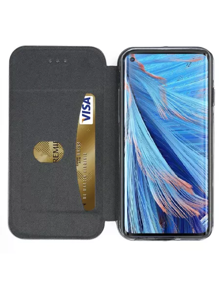 Oppo Find X2 Neo Etui Cuir Folio Clam - Bleu | Ibroz