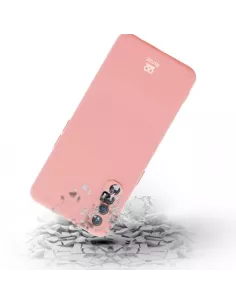 Oppo Find X2 Neo Coque Liquid Silicone Soft Touch - Rose | Ibroz 2