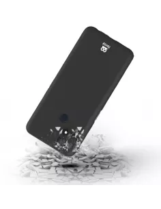 Oppo A15 Coque Liquid Silicone Soft Touch + Verre trempé 9H - Noir ... 2