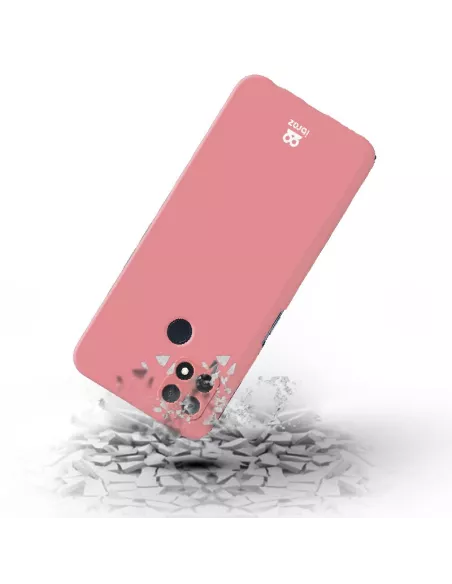 Oppo A15 Coque Liquid Silicone Soft Touch + Verre trempé 9H - Rose ...