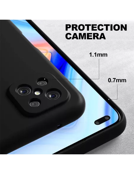 Oppo Reno 4Z (5G) Case Liquid Silicone Soft Touch black + Protective...