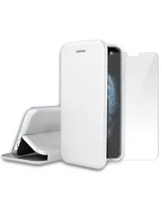iPhone 11 Pro Etui Cuir Folio + Protection écran Verre Trempé 9H - ...