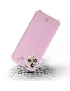 iPhone 11 Pro Coque Liquid Silicone + Verre trempé - Rose | Ibroz 2