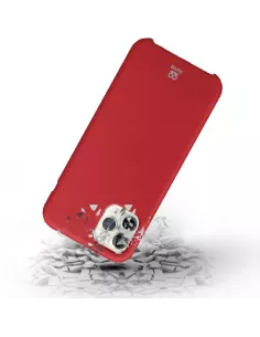 iPhone 11 Pro Liquid Silicone + Tempered Glass Case - Red | Ibroz 2