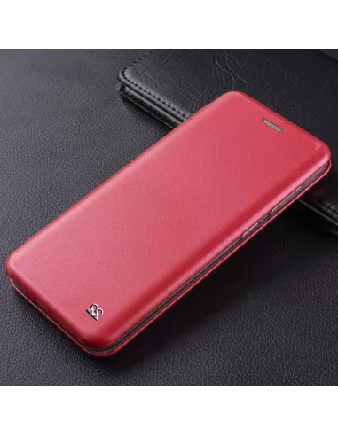 iPhone 7/8/SE (2020) Etui Cuir Folio + Verre Trempé 9H - Rouge | Ibroz