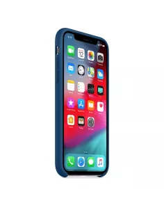 iPhone Xs Coque Liquid Silicone Soft Touch - Cosmos Blue | Ibroz 2