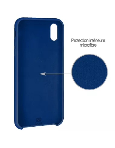 iPhone Xs Coque Liquid Silicone Soft Touch - Bleu cosmos | Ibroz