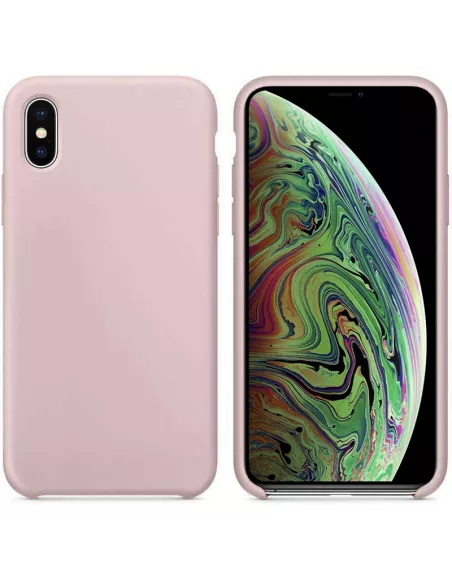 iPhone Xs Coque Liquid Silicone Soft Touch - Pink | Ibroz
