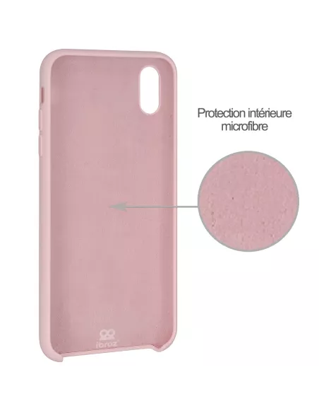 iPhone Xs Coque Liquid Silicone Soft Touch - Pink | Ibroz