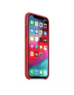 iPhone Xs Coque Liquid Silicone Soft Touch - Rouge | Ibroz 2