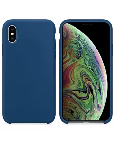 iPhone Xs Max Coque Liquid Silicone Soft Touch - Bleu cosmos | Ibroz