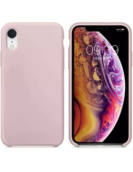 iPhone Xr Coque Liquid Silicone Soft Touch - Pink | Ibroz