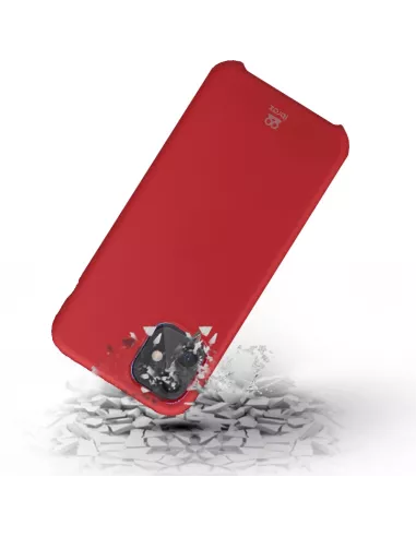 iPhone 11 Liquid Silicone + Tempered Glass Case - Red | Ibroz