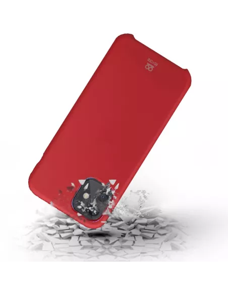 iPhone 11 Liquid Silicone + Tempered Glass Case - Red | Ibroz