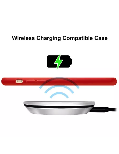 iPhone 11 Pro Max Liquid Silicone Case + 9H Tempered Glass - Red |...