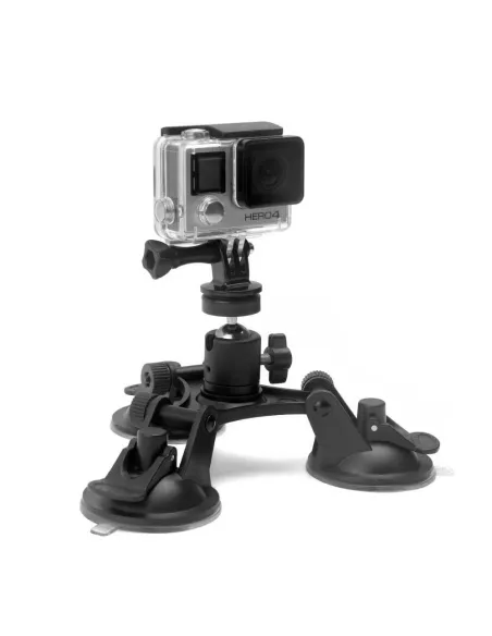 Triple suction cup holder for Gopro® and sport cameras | Ibroz