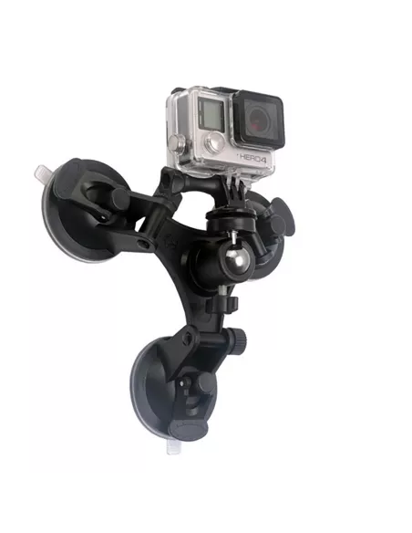 Triple suction cup holder for Gopro® and sport cameras | Ibroz