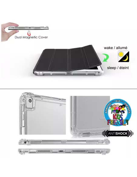 iPad Classic 10. 2" - Coque Anti chocs + Smart Cover - Rose | Ibroz