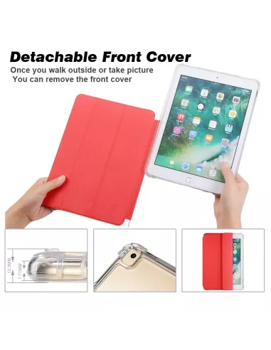 iPad Classic 9.7" (5th Gen) - Shockproof Case + Smart Cover - Red...