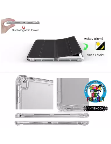 iPad Classic 9.7" (5th Gen) - Shockproof Case + Smart Cover - Pink...