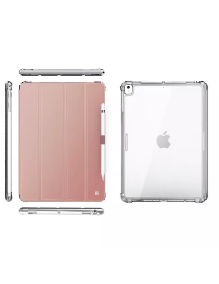 iPad Classic 9.7" (5th Gen) - Coque Anti chocs + Smart Cover - Rose...