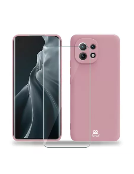 Xiaomi Mi 11 Coque Liquid Silicone Soft Touch + Verre Trempé 9H - R...