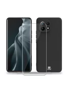 Xiaomi Mi 11 Coque Liquid Silicone Soft Touch + Verre Trempé 9H - N...